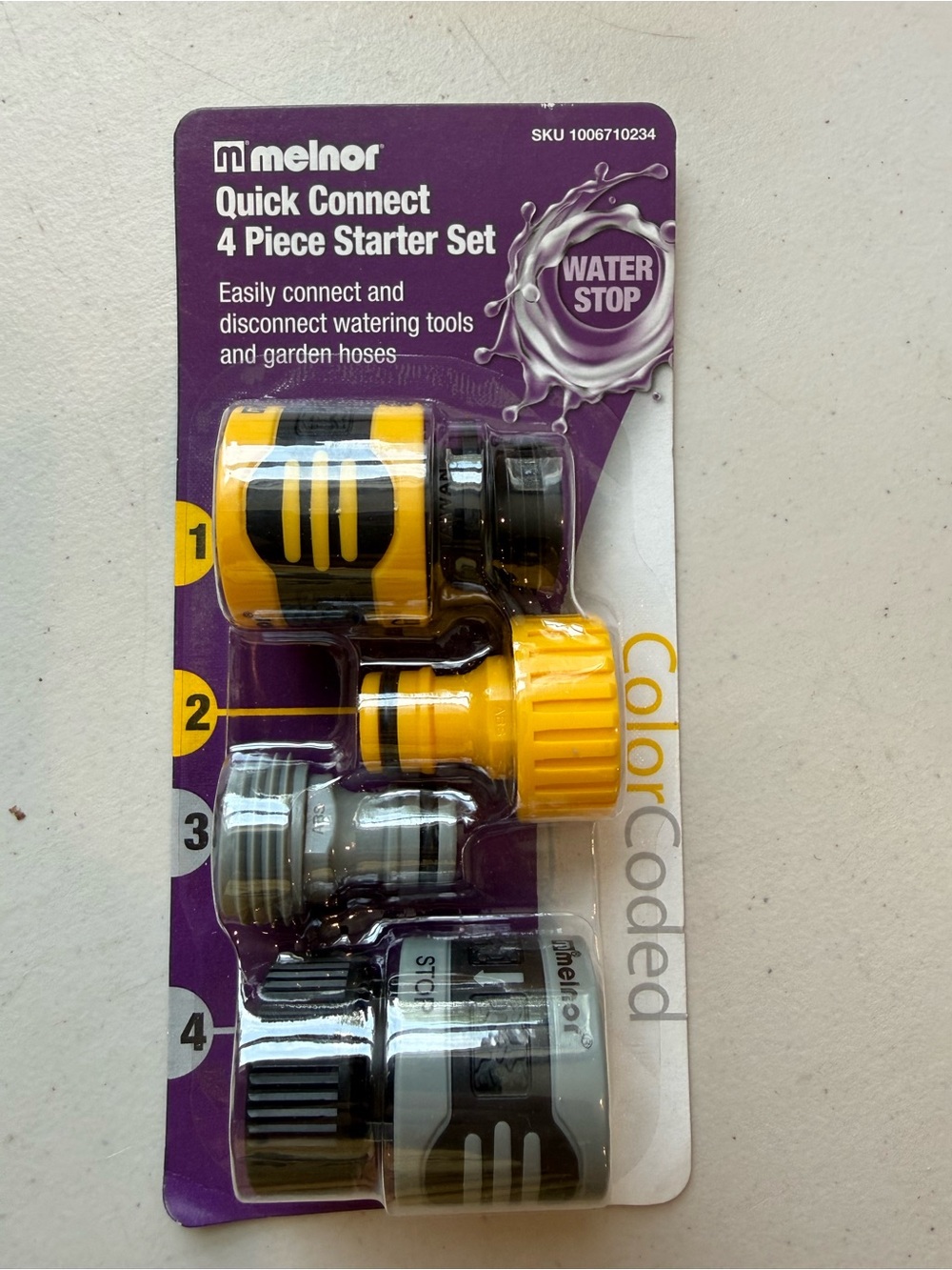 Melnor Quick Connect 4 Piece Starter Set For Garden Hoses & Water Tools NEW